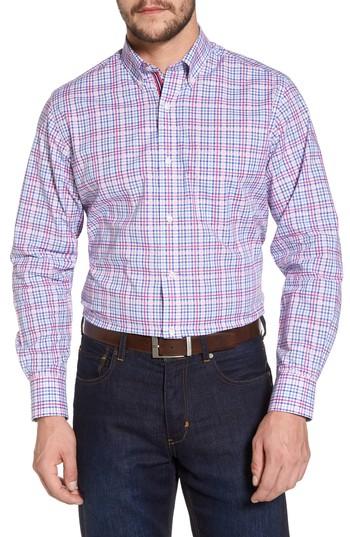 Men's Tailorbyrd Eric Regular Fit Plaid Sport Shirt - Pink