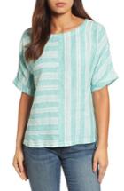 Women's Caslon V-back Linen Top - Green