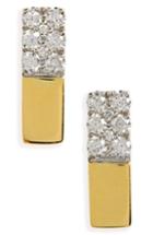 Women's Bony Levy Kiera Diamond & 18k Gold Bar Stud Earrings