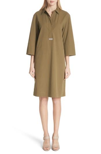 Women's Lafayette 148 New York Cara Shift Dress, Size - Green