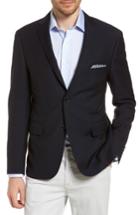 Men's Nordstrom Men's Shop Trim Fit Linen Blazer S - Blue