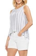 Women's Vince Camuto Beach Stripe Linen Tank, Size - Blue