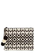 Sole Society Bronte Pompom Geo Clutch -