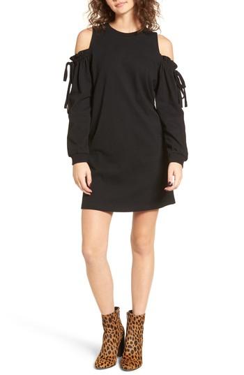 Women's Cold Shoulder Sweatshirt Dress
