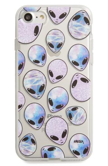 Milkyway Alien Heads Iphone 7 Case - Purple