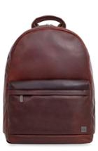 Men's Knomo London Barbican Albion Leather Backpack - Brown