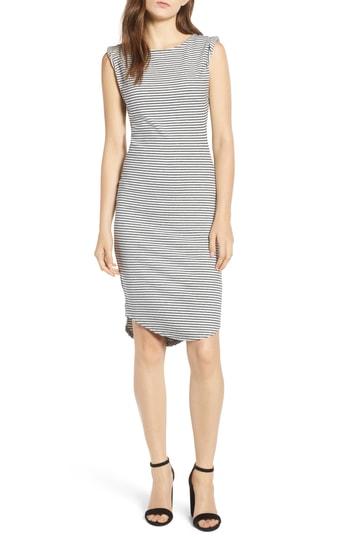 Women's Cupcakes And Cashmere Lorena Stripe Knit Dress, Size - Blue