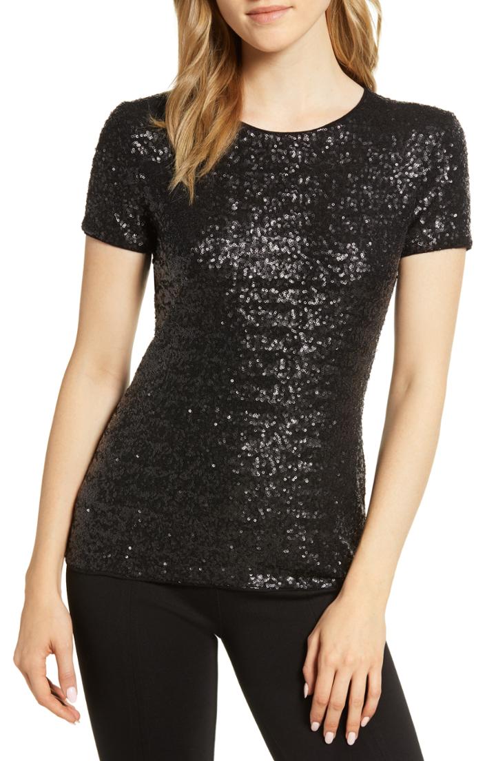 Women's Bailey 44 Celebration Sequin T-shirt - Black