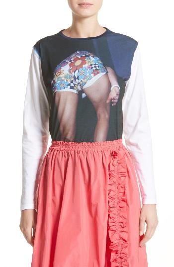 Women's Molly Goddard Waplington Flower Tee - Black