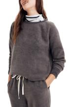 Women's Madewell Fleece Pajama Sweatshirt, Size - Grey