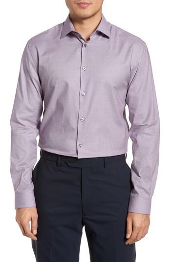 Men's John Varvatos Star Usa Slim Fit Stretch Microdot Dress Shirt .5r - Purple