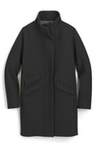 Petite Women's J.crew Stadium Cloth Cocoon Coat P - Black
