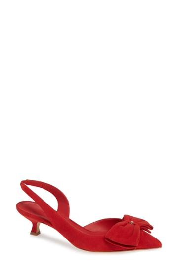 Women's Salvatore Ferragamo Reda Bow Slingback Pump B - Red