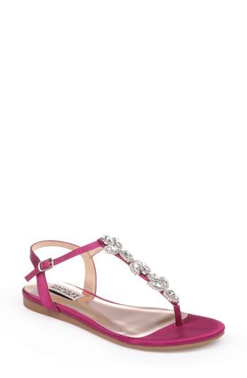 Women's Badgley Mischka Sissi Crystal Embellished Sandal .5 M - Purple