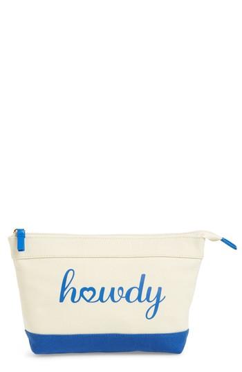 Draper James Howdy Canvas Clutch - Beige