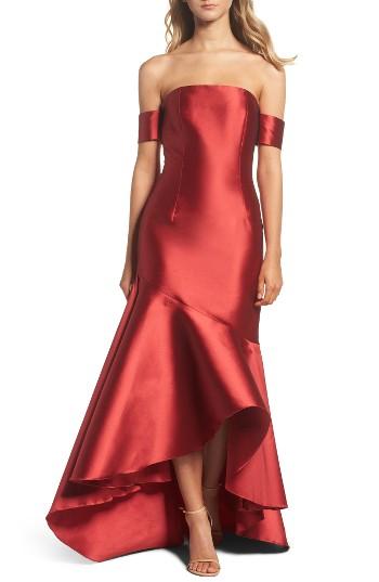 Women's Sachin & Babi Noir Ethel Off The Shoulder Mermaid Gown - Red
