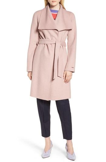 Women's Tahari Ellie Wrap Coat - Pink