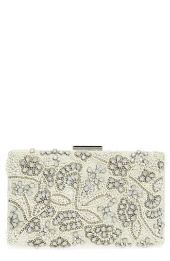 Nordstrom Tuileries Beaded Clutch - Ivory