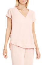Women's Two By Vince Camuto Linen V-neck Blouse, Size - Pink