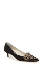 Women's Something Bleu Brinsley Embellished Pointy Toe Pump .5 M - Black