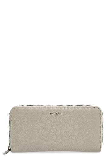 Women's Matt & Nat Zip Around Faux Leather Wallet - Grey
