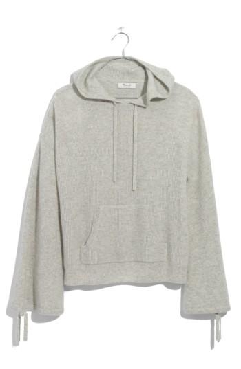 Women's Madewell Cashmere Hooded Sweater - Grey