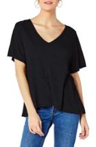 Women's Michael Stars Brooklyn Sharkbite Tee, Size - Black