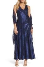 Women's Komarov Ruffle Maxi Dress With Wrap - Blue