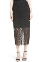 Women's Diane Von Furstenberg Lace Overlay Pencil Skirt - Black