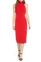 Women's Leith Mock Neck Body-con Dress - Red