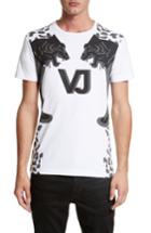 Men's Versace Jeans Print T-shirt, Size - White