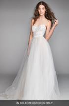 Women's Willowby Mandara Lace & Tulle Strapless Ballgown, Size In Store Only - Ivory