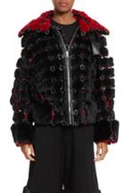 Women's Noir Kei Ninomiya Faux Fur Jacket With Chain Mail Detail
