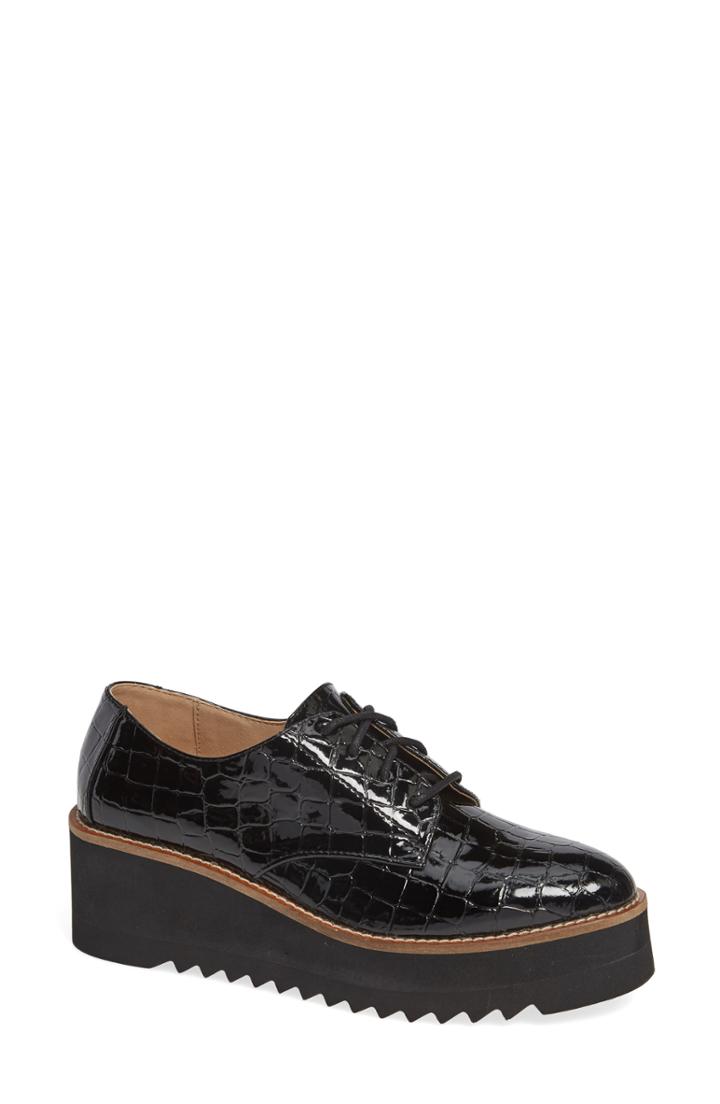 Women's Jane And The Shoe Liz Platform Derby M - Black