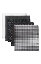 Men's The Tie Bar Basic Black 5-pack Pocket Squares
