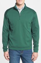 Men's Cutter & Buck 'drytec Edge' Half Zip Mesh Pullover, Size - Green