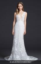 Women's Lazaro Venice Lace Sheath Gown, Size In Store Only - Ivory