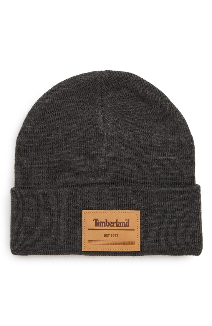 Men's Timberland Watch Logo Patch Beanie - Grey