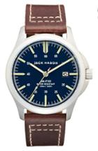 Men's Jack Mason Field Leather Strap Watch, 42mm