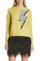 Women's Robert Rodriguez Lightning Bolt Wool & Cashmere Sweater - Yellow