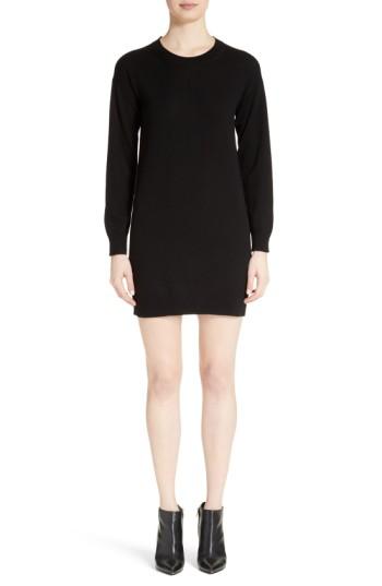 Women's Burberry Alewater Elbow Patch Merino Wool Dress - Black