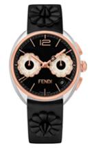 Women's Fendi Momento Floral Chronograph Leather Strap Watch, 40mm