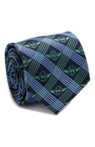 Men's Cufflinks, Inc. Yoda Grid Silk Tie, Size - Blue