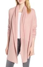 Women's Halogen Shawl Collar Cashmere Cardigan, Size - Pink