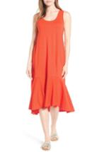 Petite Women's Caslon Drop Waist Jersey Dress, Size P - Orange