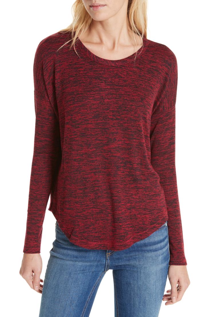 Women's Rag & Bone Hudson Tee, Size - Burgundy