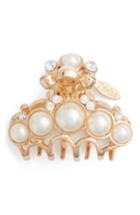 Tasha Imitation Pearl & Crystal Embellished Jaw Clip, Size - Metallic