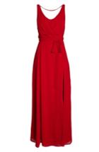 Women's Fame And Partners The Dinah Georgette Wrap Gown