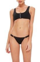 Women's Topshop Snap Front Bikini Top - Black
