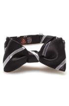 Men's Robert Talbott Stripe Silk Bow Tie, Size - Black